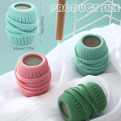 3 Pcs Washing Machine Laundry Ball Reusable Fabric Softener Dispenser Balls for Washing Machine Softener Liquid Refillable Ball Cleaning Tool Household Dryer Balls (Pink Blue Green)