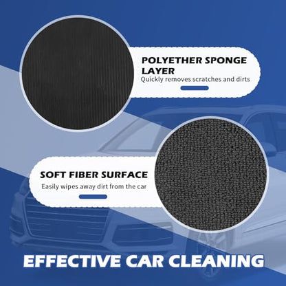 2PCS Car Clay Mitt Auto Detailing,Soft Clay Bar Mitt for Cleaning Car Surfaces,Anti-Scratch Clays Mitts for Cars Detailings to Replace Traditional Clays Bar Cars Accessories (Gray) - color: Gray