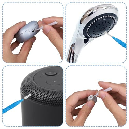 70 Pcs Shower Head Cleaner Tools, 2 Styles Shower Head Cleaning Brushes Bathroom Showerhead Picks Accessories for Unclogging Tiny Nozzles Small Holes Faucets Sink Gaps