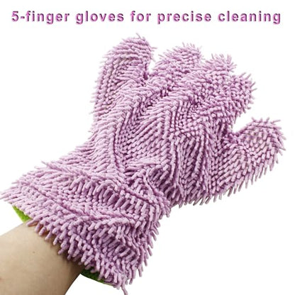 BokWin 2-Pack Car Wash Mitt, Purple - color: Purple