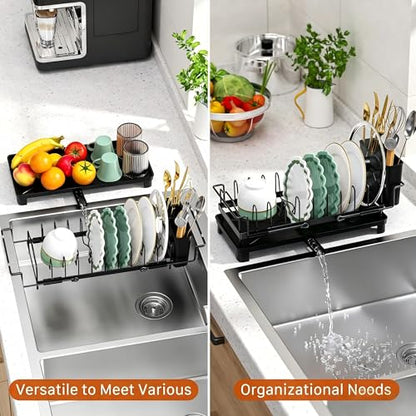 masadi Small Dish Drying Rack, Compact Dish Drainer for Kitchen Counter - size: Counter (Small)