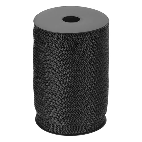 MECCANIXITY 3/16" Braided Polypropylene Rope 328ft Black - color: Black, size: 3/16 Inch