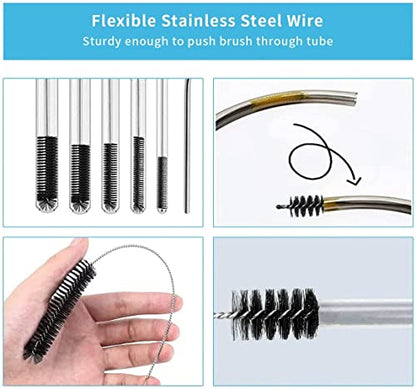 Utoolmart Steel Wire Cleaning Brush, Spiral Power Tube Brush, Steel Wire Tube Brush Cleaning Tool, Tube Bottle Brush, 0.8-inch Diameter 12-inch Length, 10pcs - color: 10pcs, size: 2cm