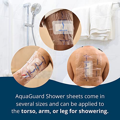 AquaGuard Wound Cover for Showering, 10 in x 12 in, Pack of 7 Sheets - size: 10" x 12", style: Package of 7 Sheets