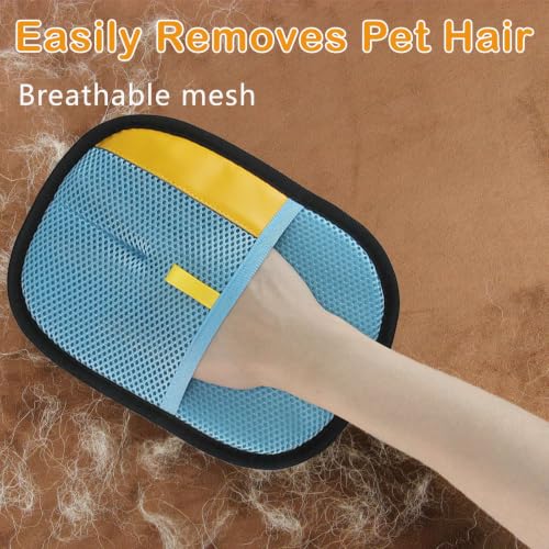 Thickened Pet Hair Removal Glove for Fabric Surfaces, SkyBlue - color: SkyBlue