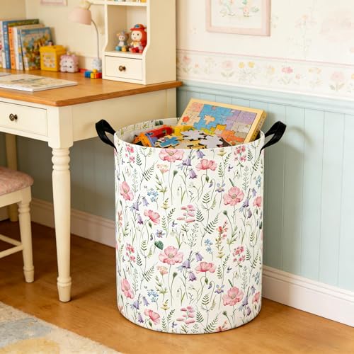 Flower Laundry hamper,Nursery Hamper,Waterproof foldable laundry basket for boys and girls,Flower Room Decor(Bouquet) - color: Cute Bouquet