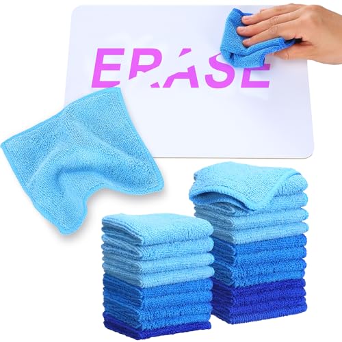 Tanlade 30 Pcs Dry Erase Cloth,6 X 6 Inch,Blue/Light Blue/Dark Blue - color: Blue/Light Blue/Dark Blue, size: 6 x 6 Inch