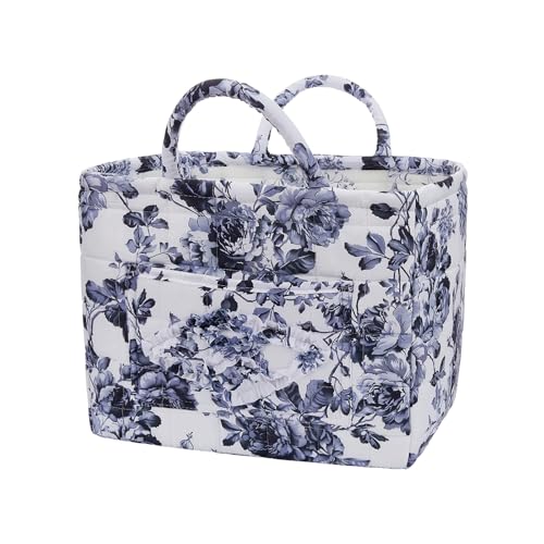 Boho Fabric Storage Basket, Large Capacity Laundry Basket, 12.2'' x 10.23'' x 10.23'' Collapsible Laundry Hamper with Easy Carry Handles (A Multi-Color 1, L) - color: A Multi-Color 1