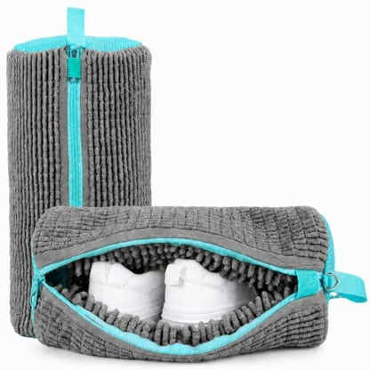 Shoe Washing Machine Bag – 2Pcs Shoe Cleaning Laundry Bags for Sneakers (Grey) - color: Grey