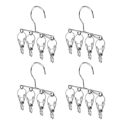 4 Pack Stainless Steel Clip Hangers - size: Large