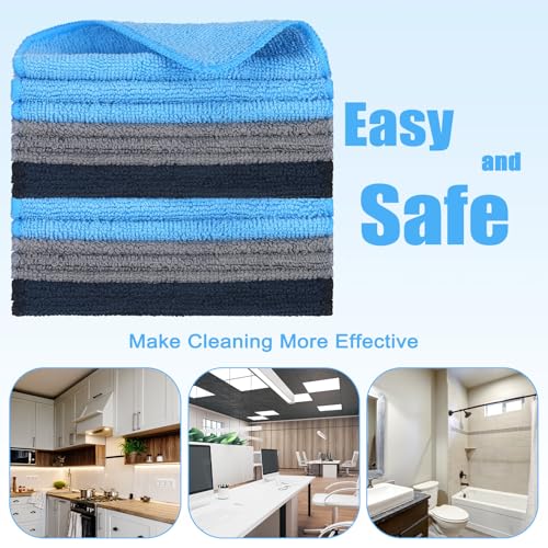 Tanlade 30 Pcs Dry Erase Cloth,6 X 6 Inch,Blue/Gray/Black - color: Blue/Gray/Black, size: 6 x 6 Inch