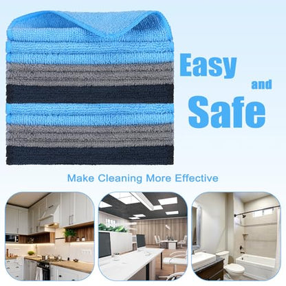 Tanlade 30 Pcs Dry Erase Cloth,6 X 6 Inch,Blue/Gray/Black - color: Blue/Gray/Black, size: 6 x 6 Inch