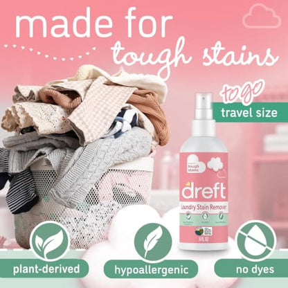 Dreft Stain Remover for Baby Clothes and Hypoallergenic Baby Stain Remover Spray, Travel Size Stain Treater, 3 Fl Oz ( Pack of 2)