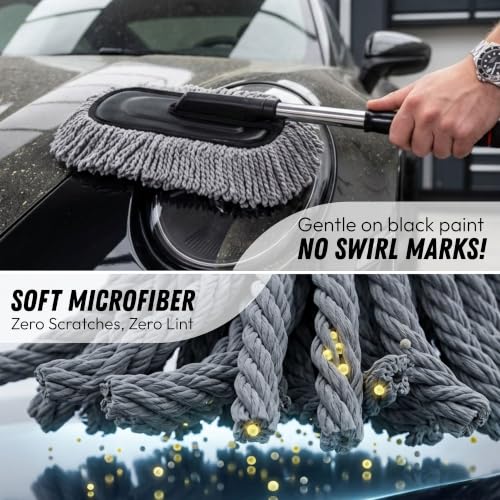 Microfiber Car Duster Scratch-Free, Car Dust Brush for Exterior Cleaning - size: 1 pc
