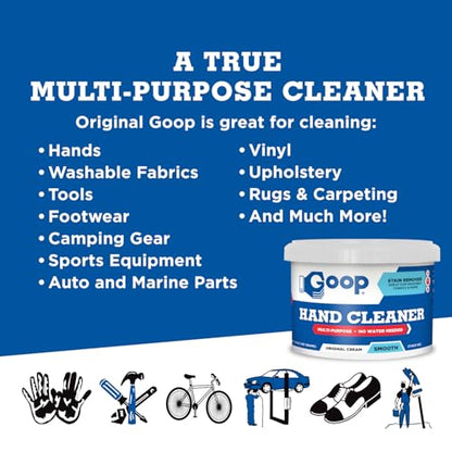 GOOP Original Multi-Purpose Waterless Hand Cleaner and Stain Remover - 14 oz Can (Pack of 3) - size: 14 Ounce (Pack of 3)
