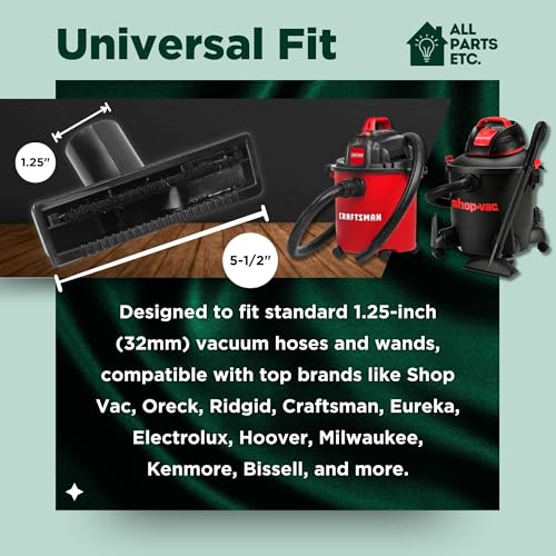 Universal Upholstery Vacuum Attachment - Compatible with 1.25” Vacuum Hoses & Shop Vac, Bissell, Nutone, Eureka, Beam, Central Vacuums & More - color: Upholstery Tool