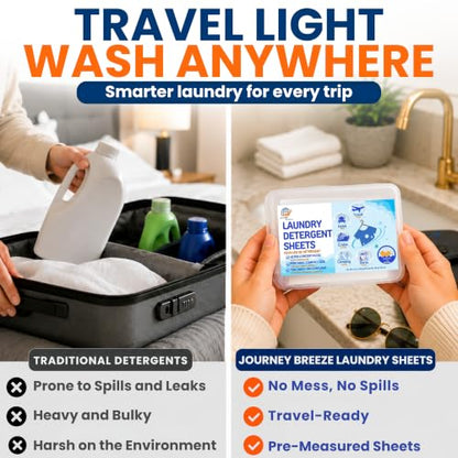 Travel Laundry Detergent Sheets Kit – 2-Size Travel Detergent Sheets + Lightweight Clothesline, Universal Sink Stopper & Foldable Laundry Bag Great for Hotels, Cruises, Camping & Trips - style: 7-Pack Laundry Kit
