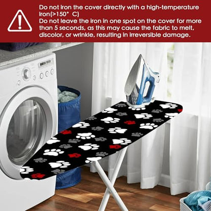 Nuxovilar Pet Paw Prints Ironing Board Cover 15x54 Polyester - color: Yve00925