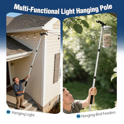 15FT Window Cleaning Kit, 3-8FT Telescoping Extension Pole - size: 3-8ft