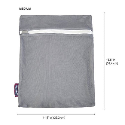 Laundry 360 Sanitized 4 Pack Ultimate Activewear Wash Bag Set White Grey Color | 80GSM Mesh | Large Size Athletic Laundry Protection