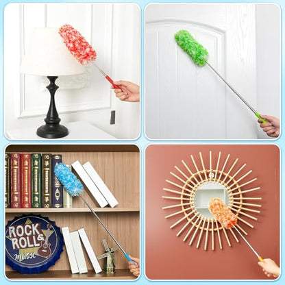 Tanlade 24 Pcs Microfiber Feather Dusters for Cleaning, Bright Color - color: Bright Color