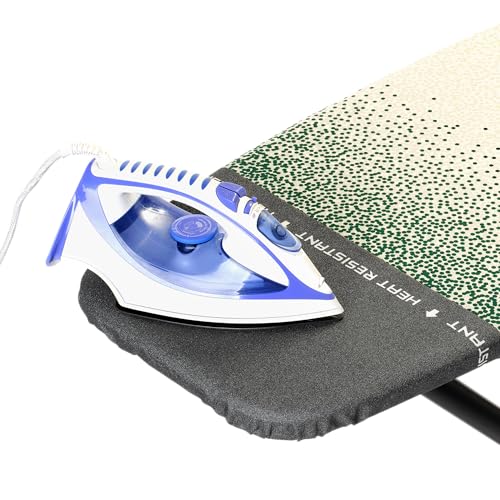 Brabantia Premium Ironing Board with Heat Resistant Parking Zone | X-Large (Size D) | Fairtrade New Dawn | Tall & Wide, Adjustable Height (31-40"), Easy Fold, Anti-Collapse Lock, Non-Slip Feet - color: New Dawn