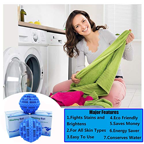 Premium Washing Ball, Laundry Balls Set, Benzo Blue, 2Pcs - color: 2Pack,Benzo Blue