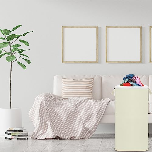 SNIGJAT Extra Large Laundry Hamper, Folding 100L Laundry Basket, Beige - color: Beige, size: 100L