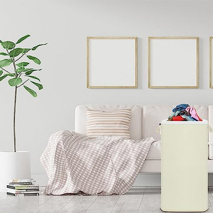 SNIGJAT Extra Large Laundry Hamper, Folding 100L Laundry Basket, Beige - color: Beige, size: 100L