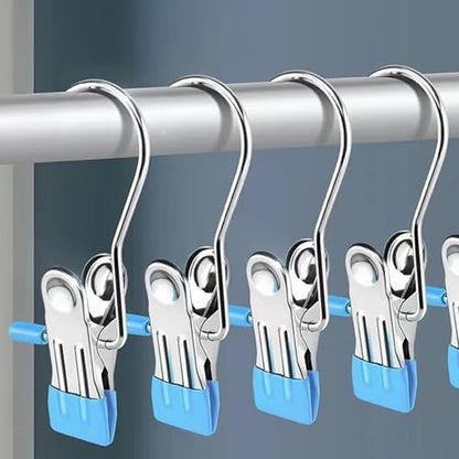 20 Pack Multi-Functional Boot Hangers - Space Saving Closet Clips & Laundry Hooks for Pants, Hats, Socks & Gloves (Blue)