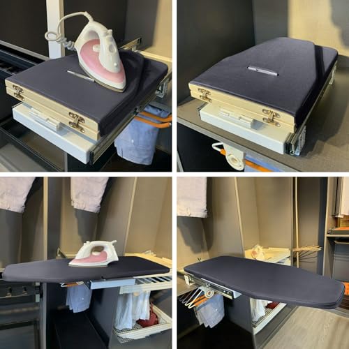 Retractable Foldable Ironing Board, 180° Swivel
