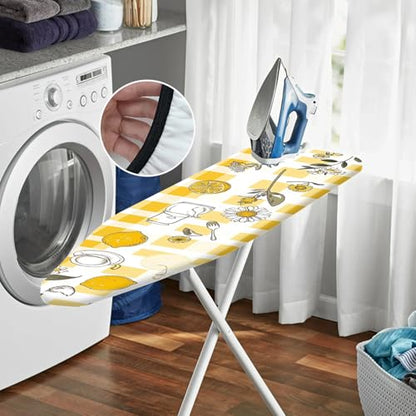 Nuxovilar Yellow Gingham Lemons Ironing Board Cover 15x54 Polyester - color: Ycr01976, size: 15×54 inch