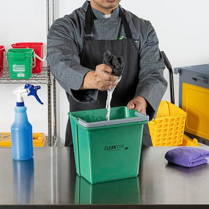 Restaurantware 6 qt Green Cleaning Bucket - color: Green, size: 6 Quarts