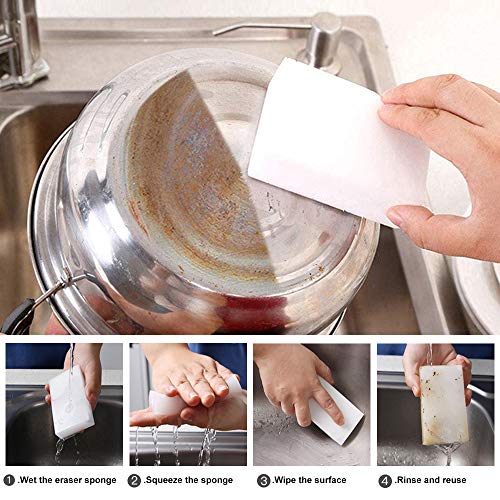 10 Pack Magic Cleaning Sponges Eraser,Multi-Functional Premium Melamine Sponge Foam Cleaning Pads,Dish,Household Cleaning Sponge for Kitchen,Furniture,Bathroom(3.93x2.75x1.18in) - size: 10 Pack