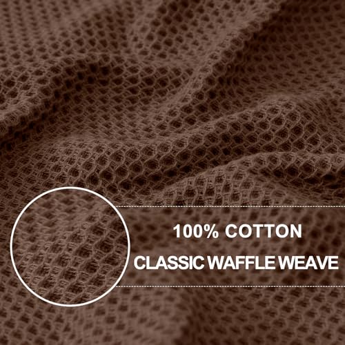 Homaxy 100% Cotton Waffle Weave Kitchen Dish Towels 4-Pack, Coffee - color: Coffee, size: 13 X 28 - 4 Pack