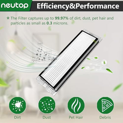 HEPA Filters Compatible with Roborock Q Revo/2R3W, 8-Pack