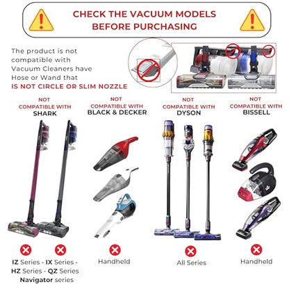 Upgraded Hardwood Floor Attachment with Horse Hair Soft Bristles & Flexible Brush Head for Vacuum Cleaners Using 1 ¼'' (1.25inch) (32mm) Accessories - Work on Low Carpet & Wood/Bare/Tile/Hard Floors