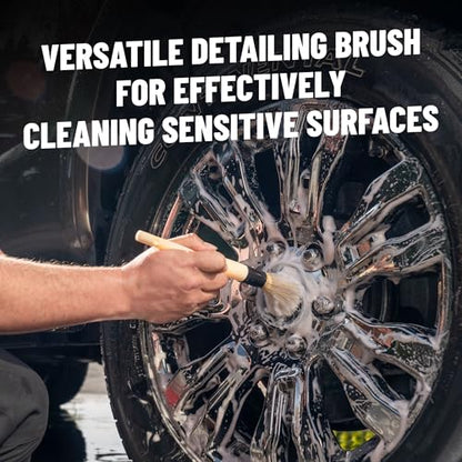 Chemical Guys, Boars Hair Detailing Brush for Wheels, Grilles & Interior - style: 1 Pack