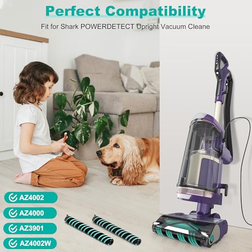 AZ4000 AZ4002 AZ3901 Soft Brush Roller Replacement Parts Compatible with Shark POWERDETECT Upright Vacuum Cleaner, 2 Brushroll, 1 Cleaning Brush, 468FP4000 - size: 2 Brush Rollers + 1 Cleaning Brush