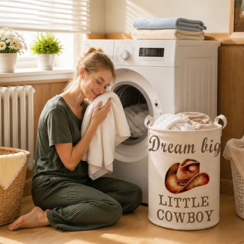 Western Cowboy Hat Laundry Basket Hamper - color: Western Cowboy - 02