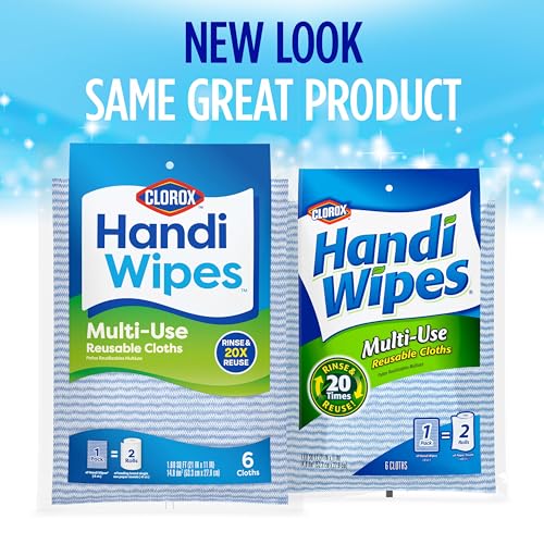 Clorox Handi Wipes Multi Use Reusable Cloths, 6 Count (Package May Vary) - size: 1 Count (Pack of 1)