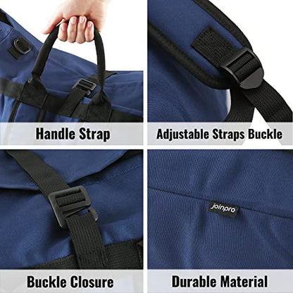 Laundry Bag Backpack 125L Extra Large, Heavy Duty 900D Coated Oxford Fabric, 3 Pockets Durable Travel Laundry Bags with Soft Padded Shoulder Straps for College Dorm, Apartment, Laundromat (Dark Blue) - color: Dark Blue