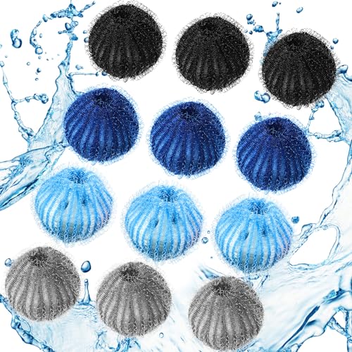 Blulu 12 Pieces Pet Hair Remover for Laundry, Gray Blue Color - color: Gray Blue Color