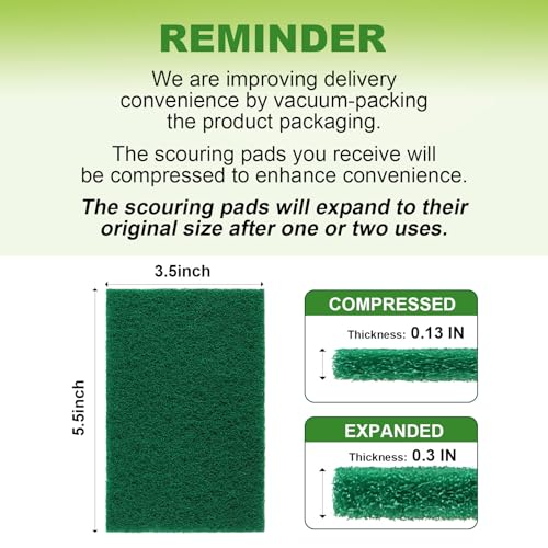 UNIMADE Heavy Duty Scouring Pads, 24Pcs Household Scour Pads - color: Green, size: 24 Pack