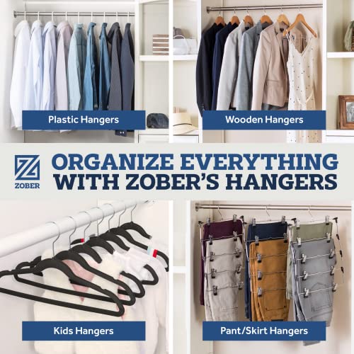 Zober Purple Velvet Hangers 50 Pack, Slim Non Slip Clothes Hangers - color: Purple, size: 50 Pack