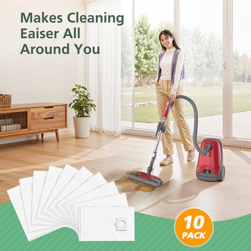 10 Pack 53292 Type Q/C HEPA Vacuum Bags for Kenmore 53292 Canister Vacuum