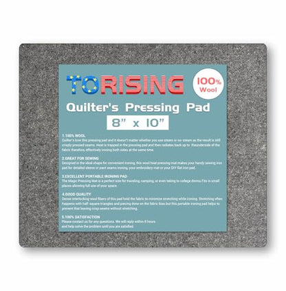 Wool Pressing Mat for Quilting - 8”x10”x0.6” 100% Wool Quilter’s Pressing Ironing Pad - size: 8" X 10"