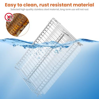 Dish Drying Rack Stainless Steel Expandable Large - size: 16.93"Wx22.44"L