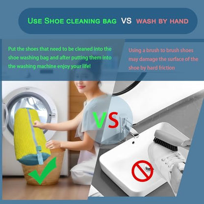 Shoe Washing Machine Bag, Yellow, 2pcs - color: Yellow