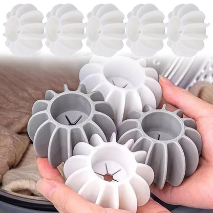 5Pcs Silicone Laundry Balls Reusable Anti-Winding Clothes Floating Lint Cleaning Ball Home Washing Machine Accessory,White (S-3.8 * 1.9cm) - color: B